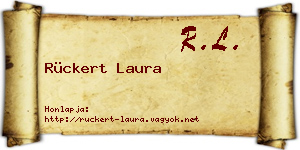 Rückert Laura névjegykártya
